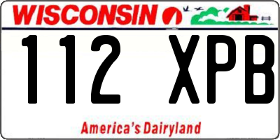 WI license plate 112XPB