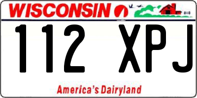 WI license plate 112XPJ