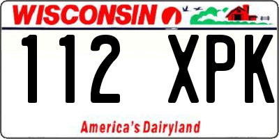 WI license plate 112XPK