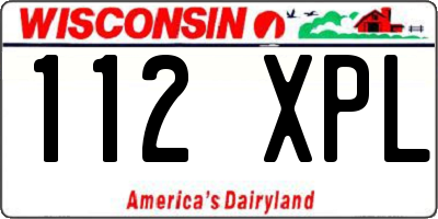 WI license plate 112XPL