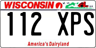 WI license plate 112XPS
