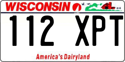 WI license plate 112XPT