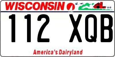 WI license plate 112XQB