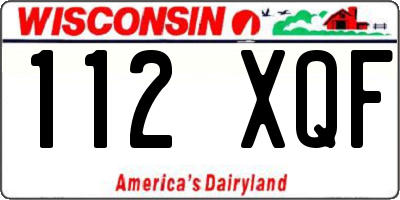 WI license plate 112XQF