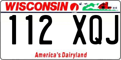 WI license plate 112XQJ