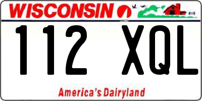 WI license plate 112XQL
