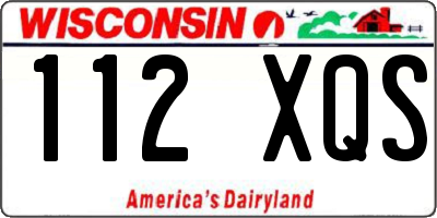 WI license plate 112XQS