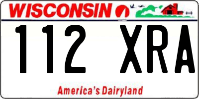 WI license plate 112XRA