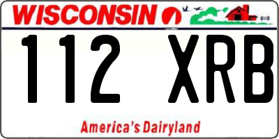 WI license plate 112XRB
