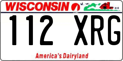 WI license plate 112XRG