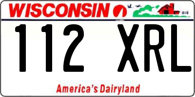 WI license plate 112XRL