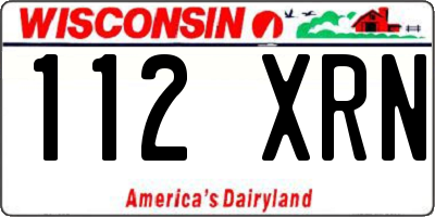 WI license plate 112XRN