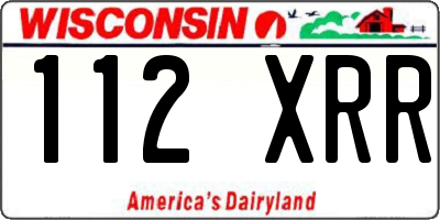 WI license plate 112XRR
