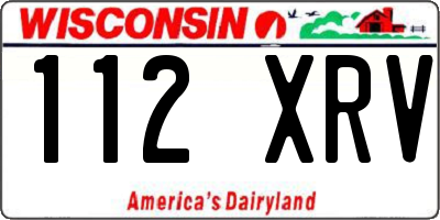 WI license plate 112XRV