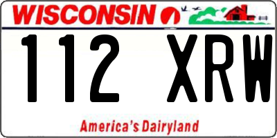 WI license plate 112XRW