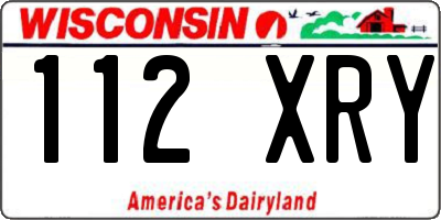 WI license plate 112XRY