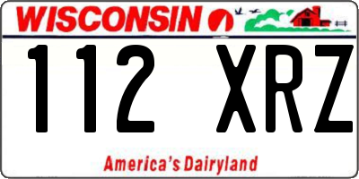 WI license plate 112XRZ