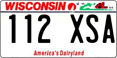 WI license plate 112XSA