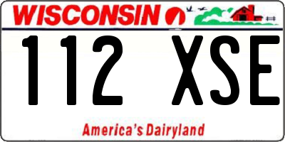 WI license plate 112XSE