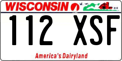 WI license plate 112XSF