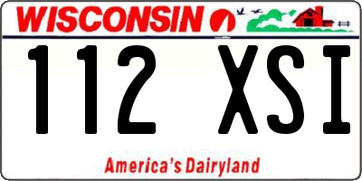 WI license plate 112XSI