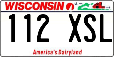 WI license plate 112XSL