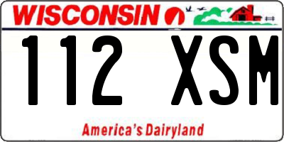 WI license plate 112XSM