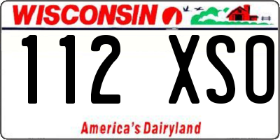 WI license plate 112XSO
