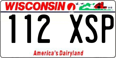 WI license plate 112XSP