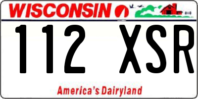 WI license plate 112XSR