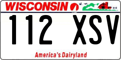 WI license plate 112XSV