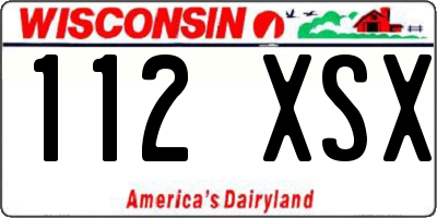 WI license plate 112XSX