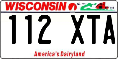 WI license plate 112XTA