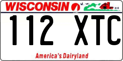 WI license plate 112XTC