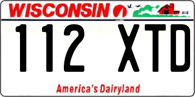 WI license plate 112XTD