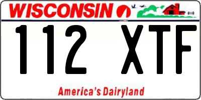WI license plate 112XTF