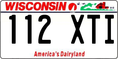WI license plate 112XTI