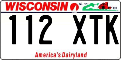 WI license plate 112XTK