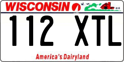 WI license plate 112XTL