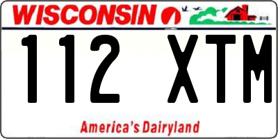 WI license plate 112XTM