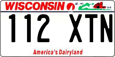 WI license plate 112XTN