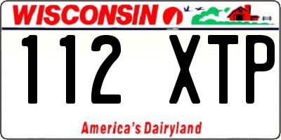 WI license plate 112XTP