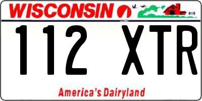 WI license plate 112XTR