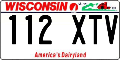 WI license plate 112XTV