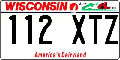 WI license plate 112XTZ