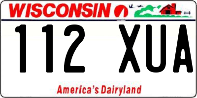 WI license plate 112XUA