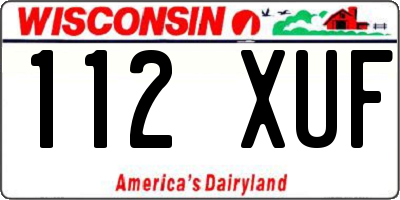 WI license plate 112XUF
