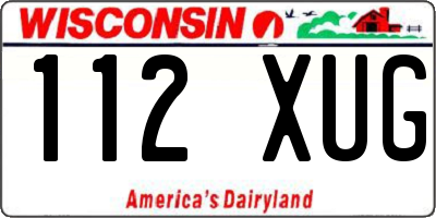 WI license plate 112XUG