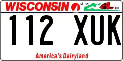 WI license plate 112XUK