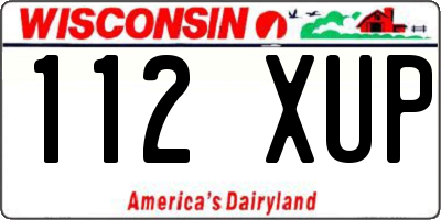 WI license plate 112XUP